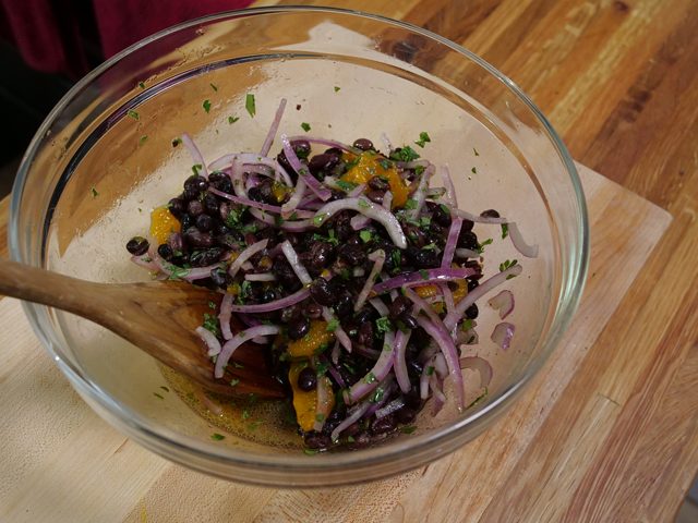 black bean mandarin orange salad