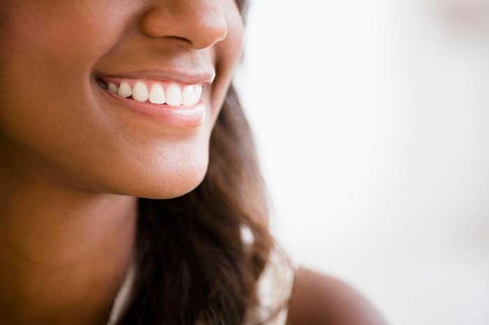 close up of woman smiling