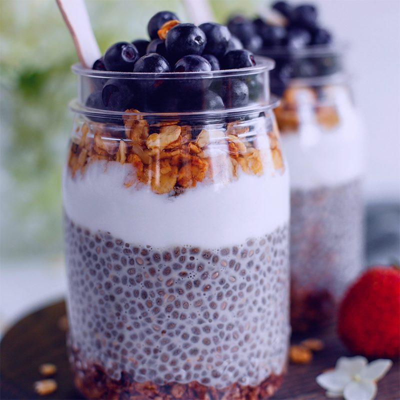 Blueberry Vanilla Chia Seed Pudding by Mareya Ibrahim