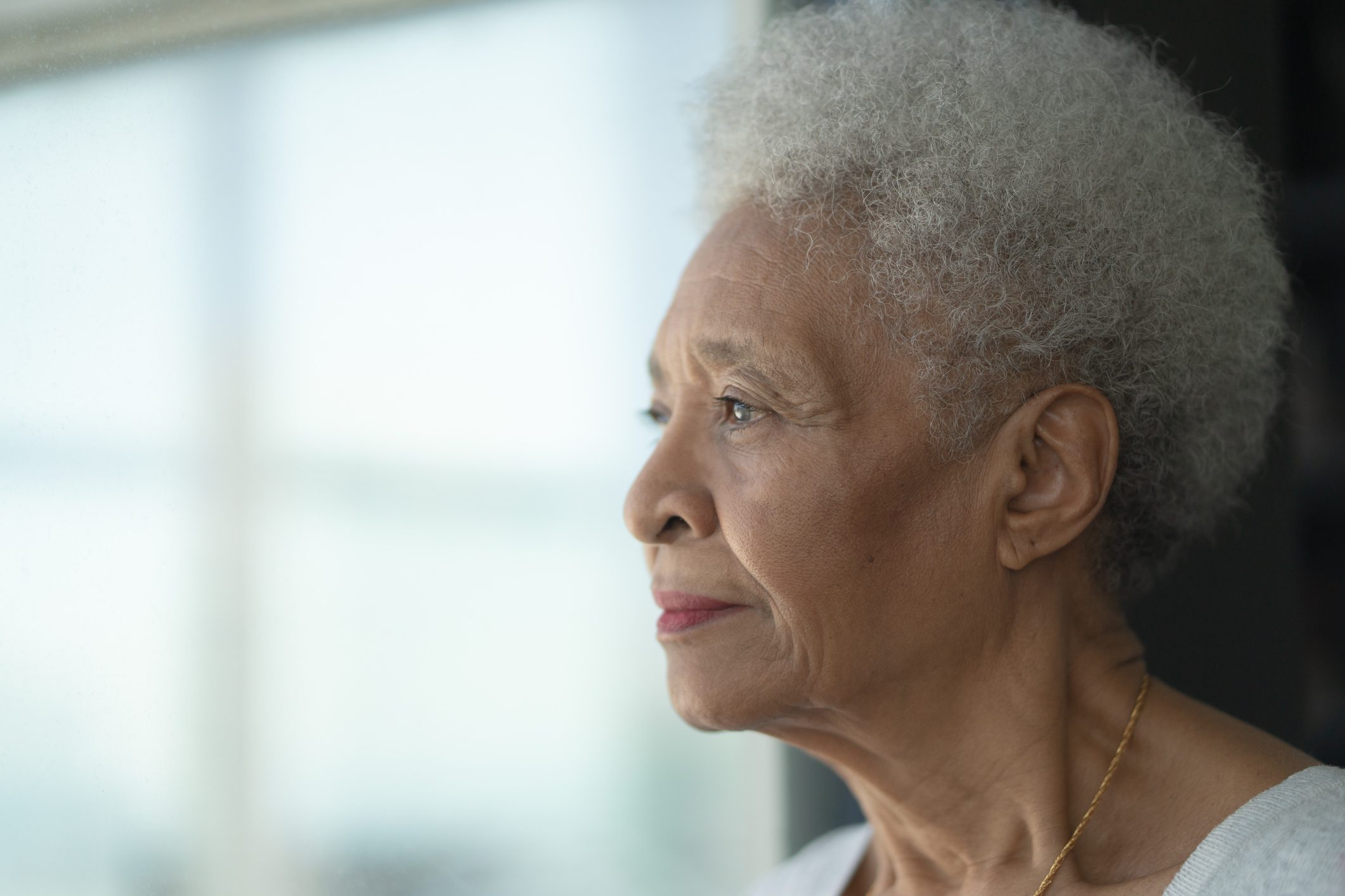 profile of a senior woman