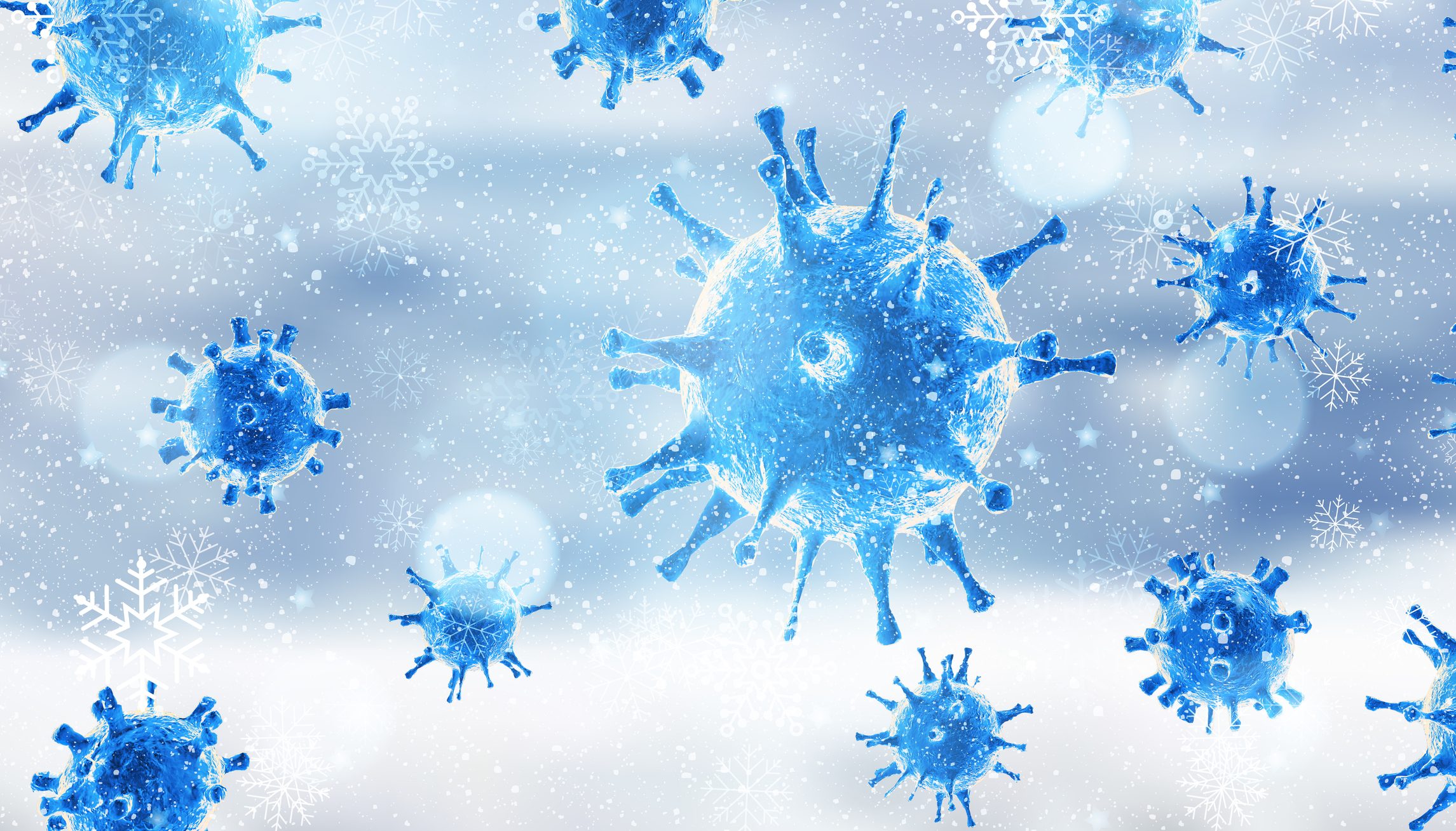 coronavirus outbreak winter 3d illustration