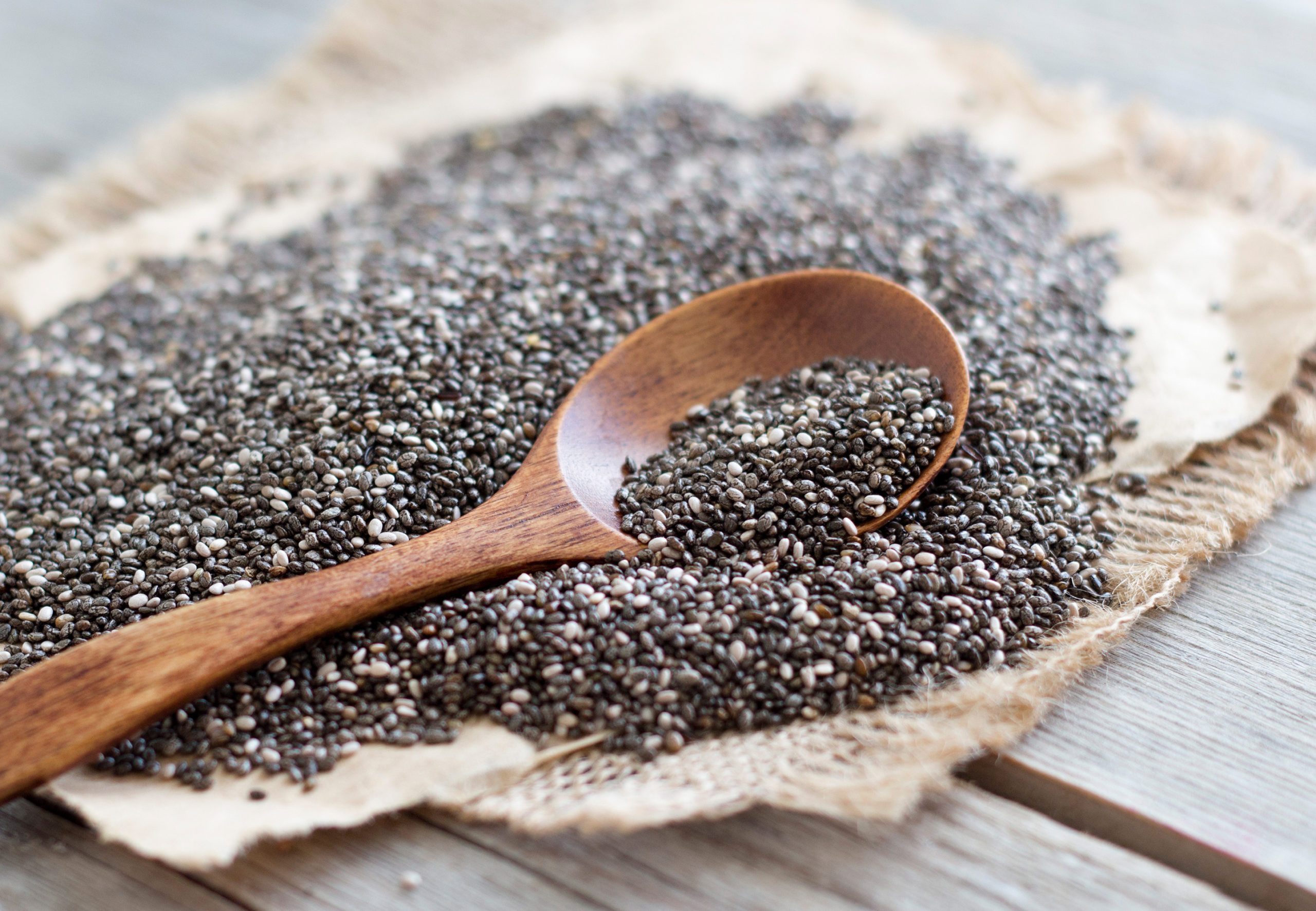 Chia seeds close up