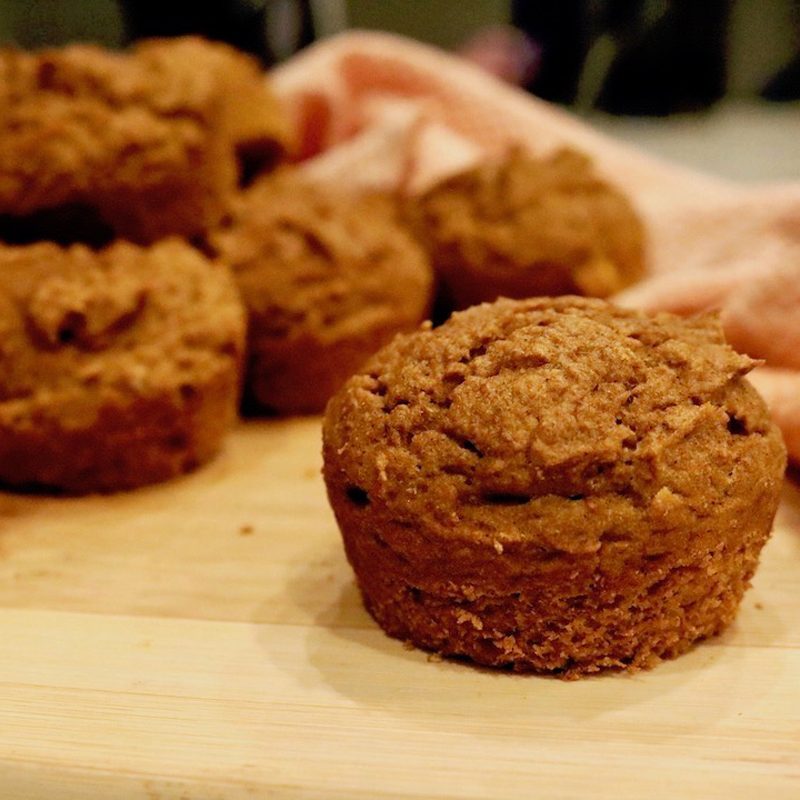 whole wheat pumpkin muffins