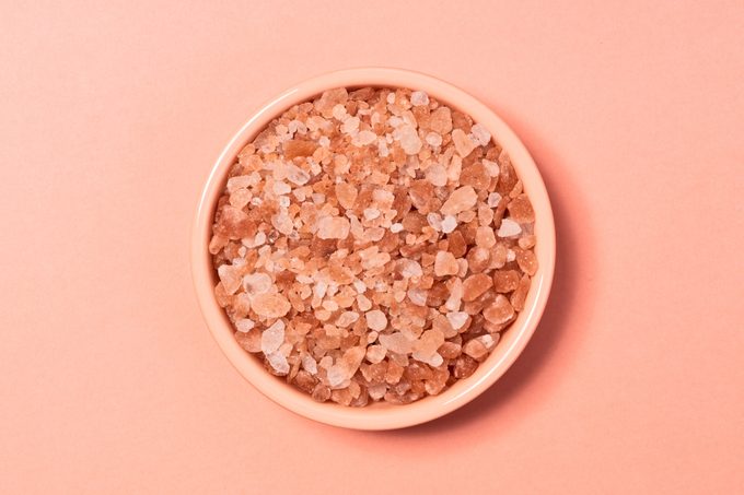 Coral Colored Himalayan Salt in Dsih