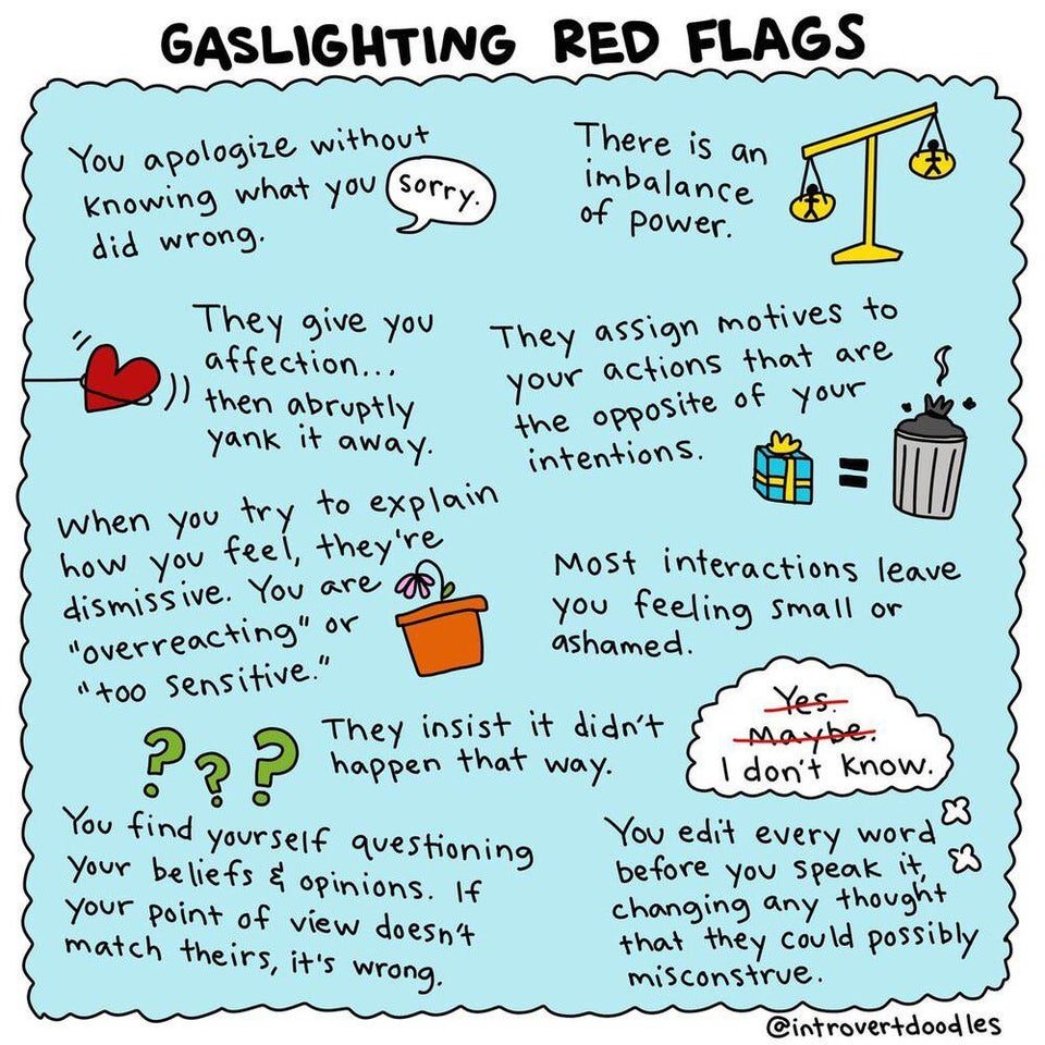 gaslighting red flags meme