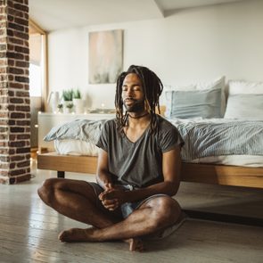 First thing in the morning for him is yoga