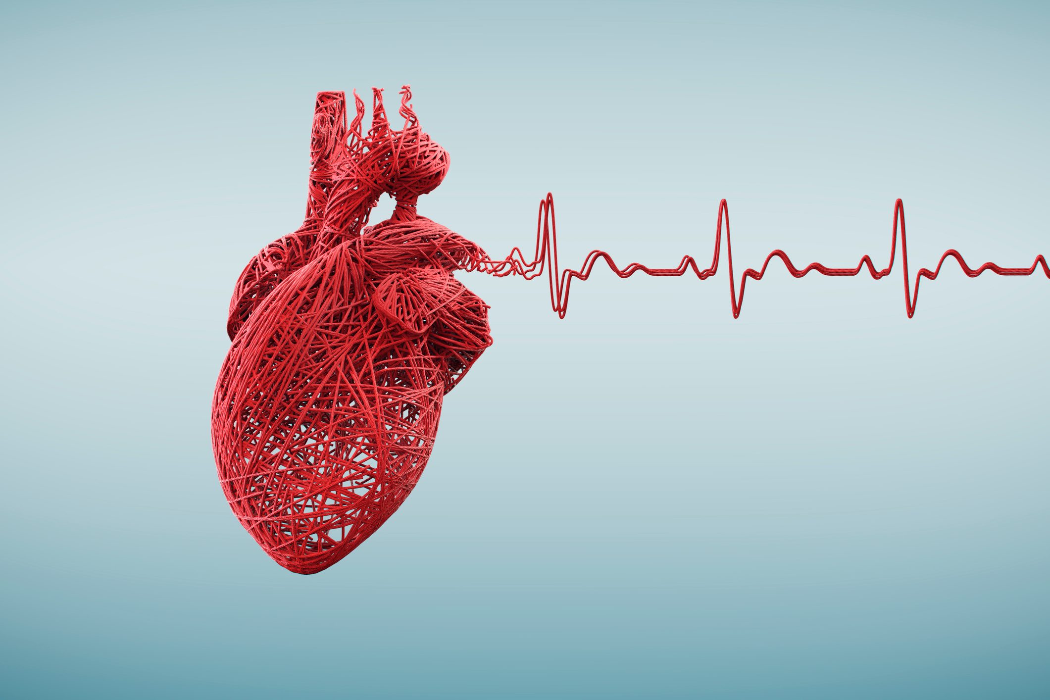 heart made out of string