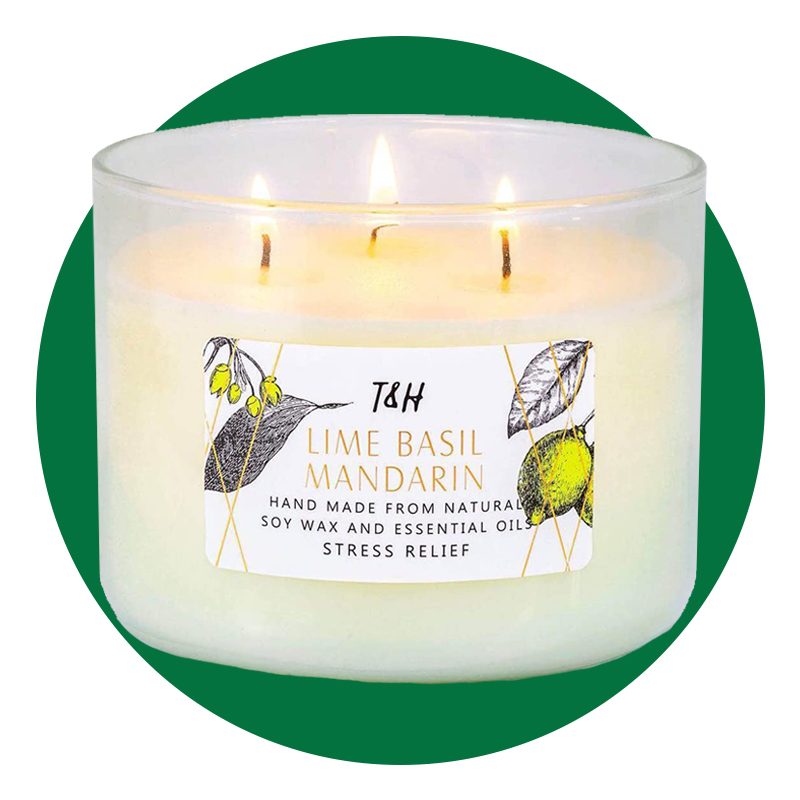 Lime Basil Mandarin Stress Relief Scented Candle