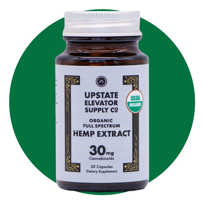 Upstate Elevator Supply Co 30mg Organic Full Spectrum CBD Capsules