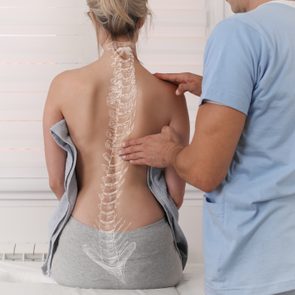 Scoliosis Spine Curve Anatomy, Posture Correction. Chiropractic treatment, Back pain relief.