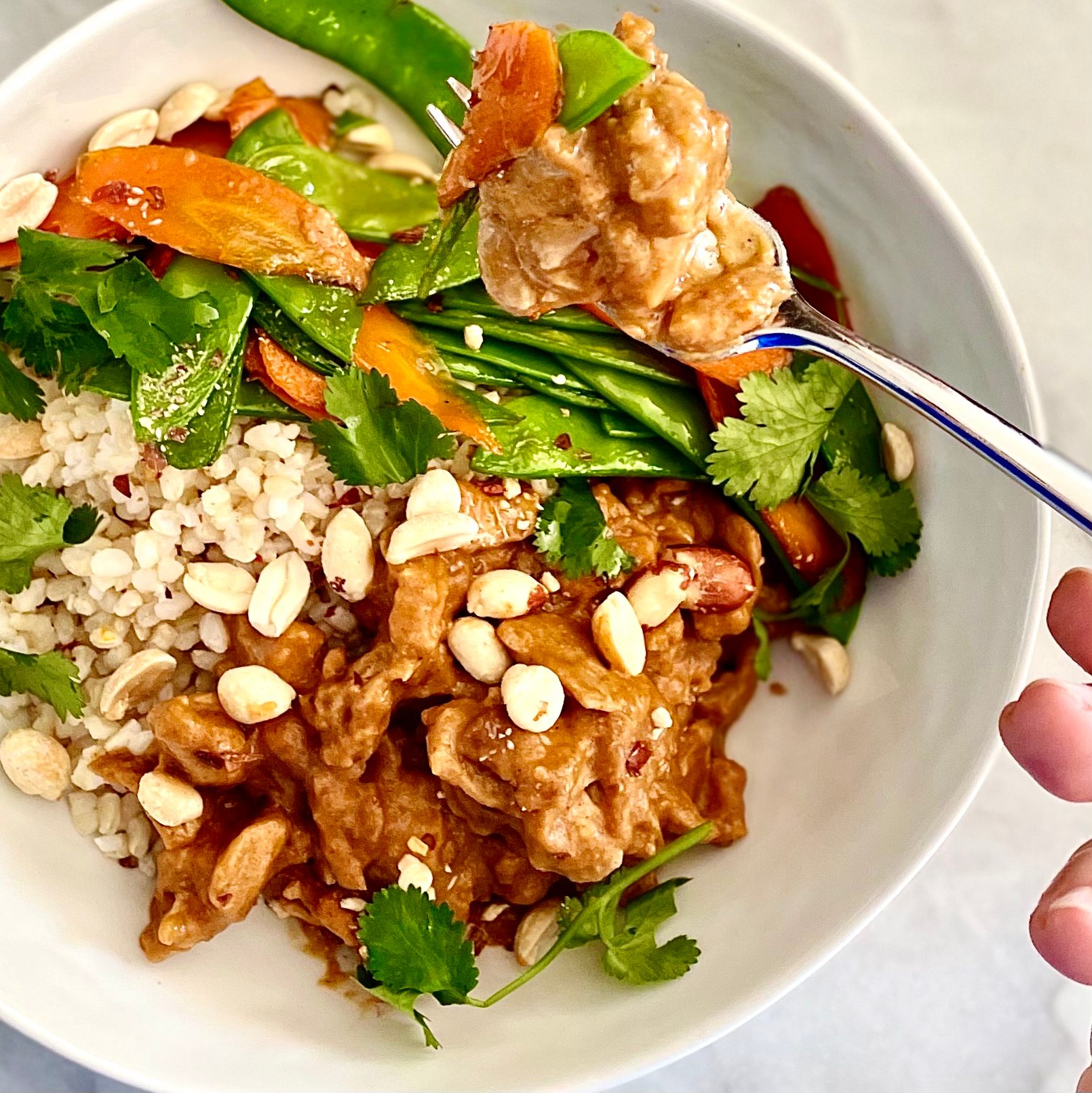 Simple Spicy Peanut Seitan