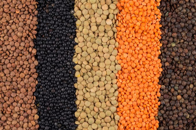 various legumes lentils
