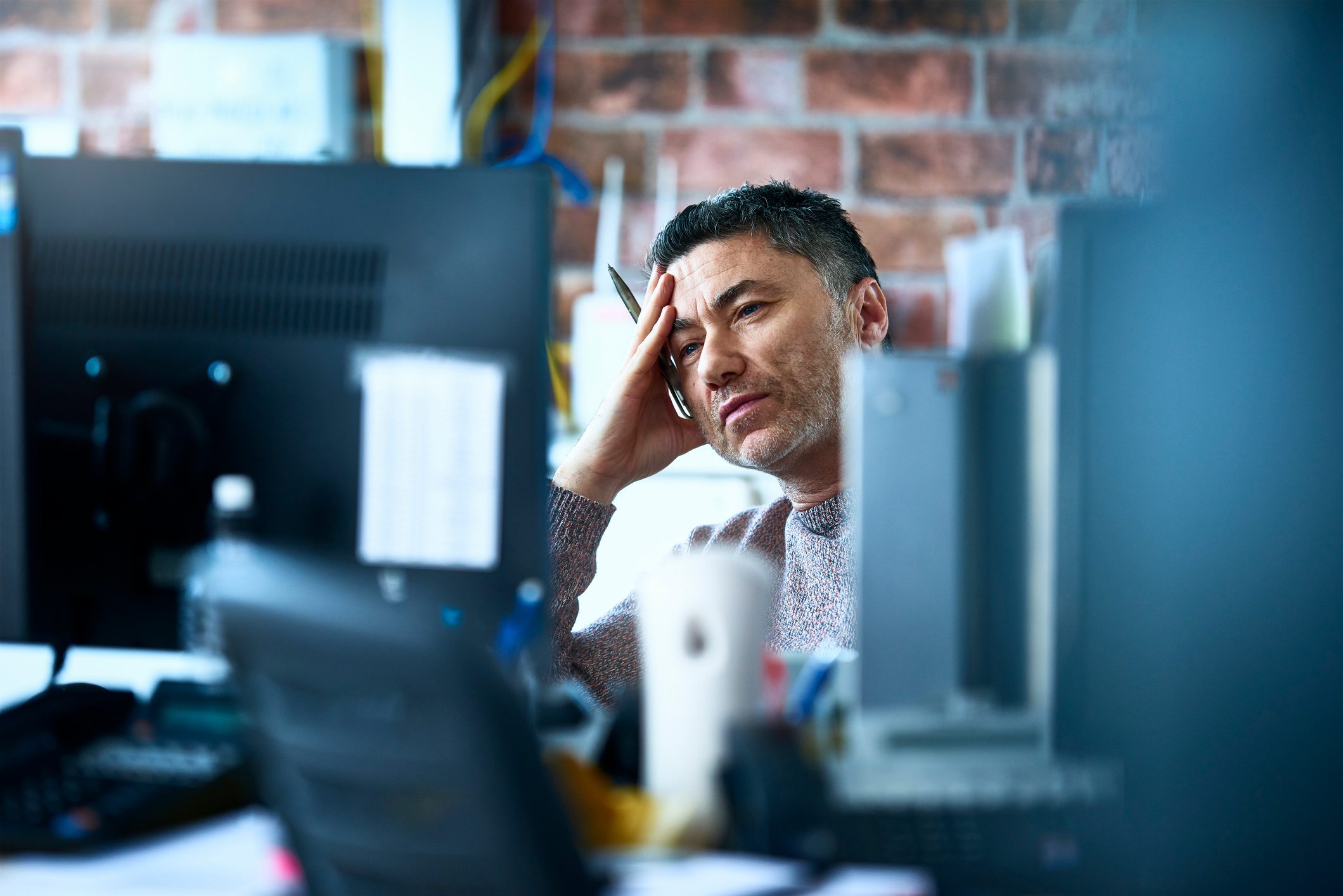 Man working in modern office