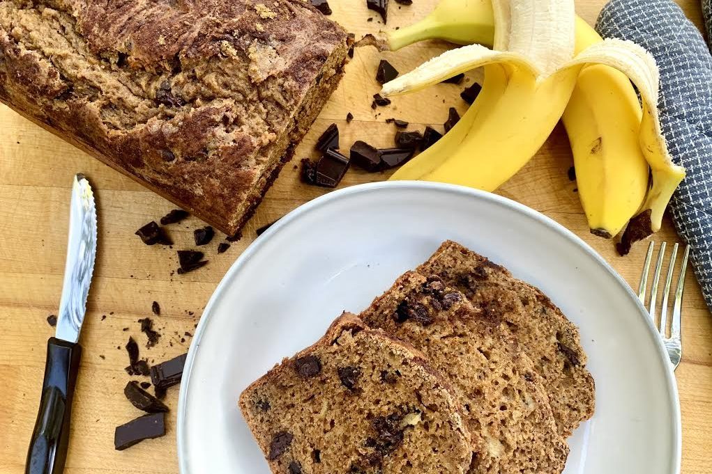 Healthy banana bread ingredients