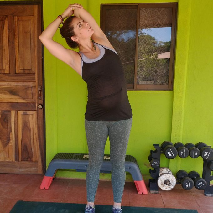 Triceps Stretch With Side Bend