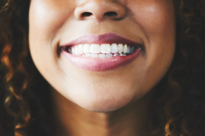 close up of woman's smile