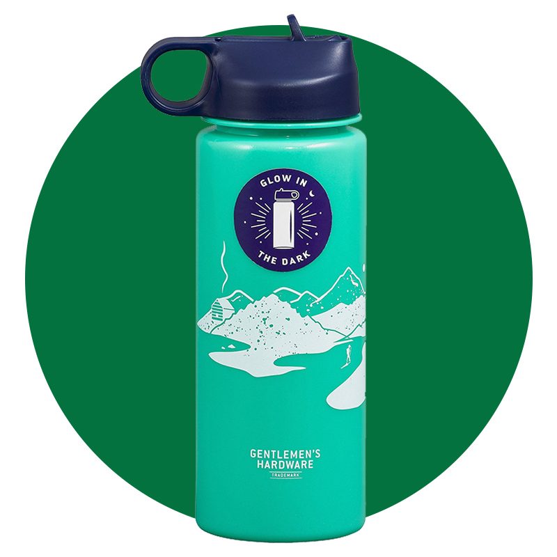 Gentlemens Hardware Glow In The Dark Water Bottle