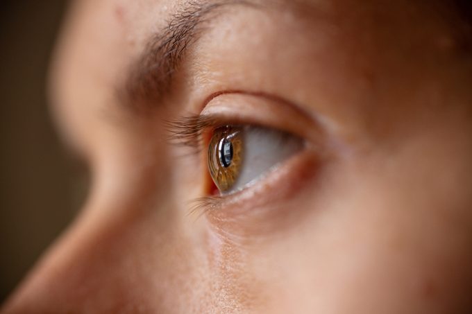 Close up of a person's eye