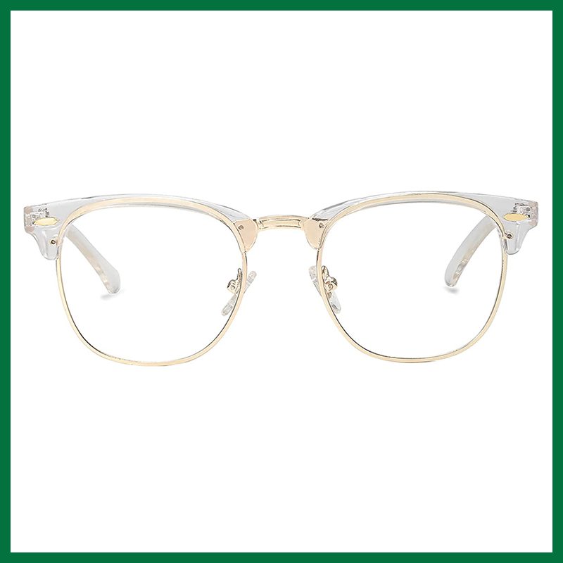 Sojos Retro Semi Rimless Half Horn Rimmed Eyeglasses