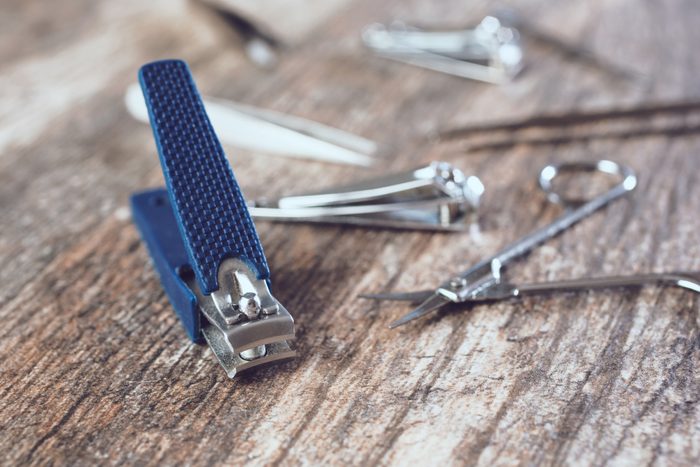 nail kit with nail clippers and tweezers