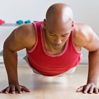 man doing push ups