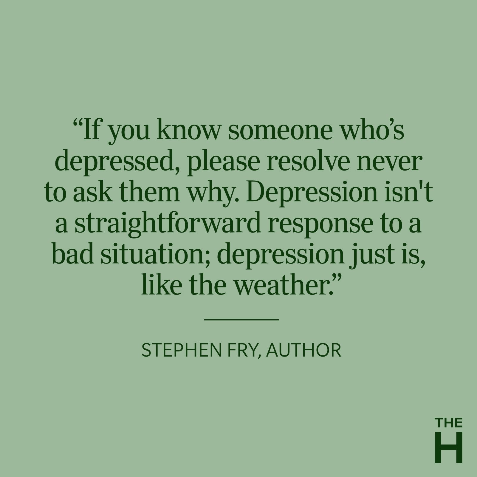 Stephen Fry Depression Quote