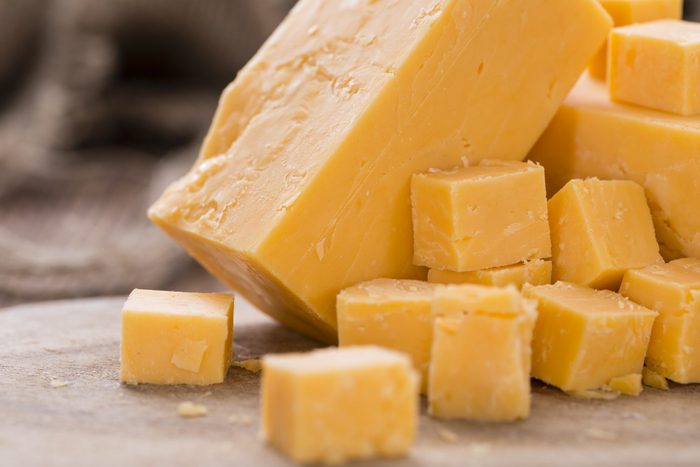 Diced Cheddar (on wood)