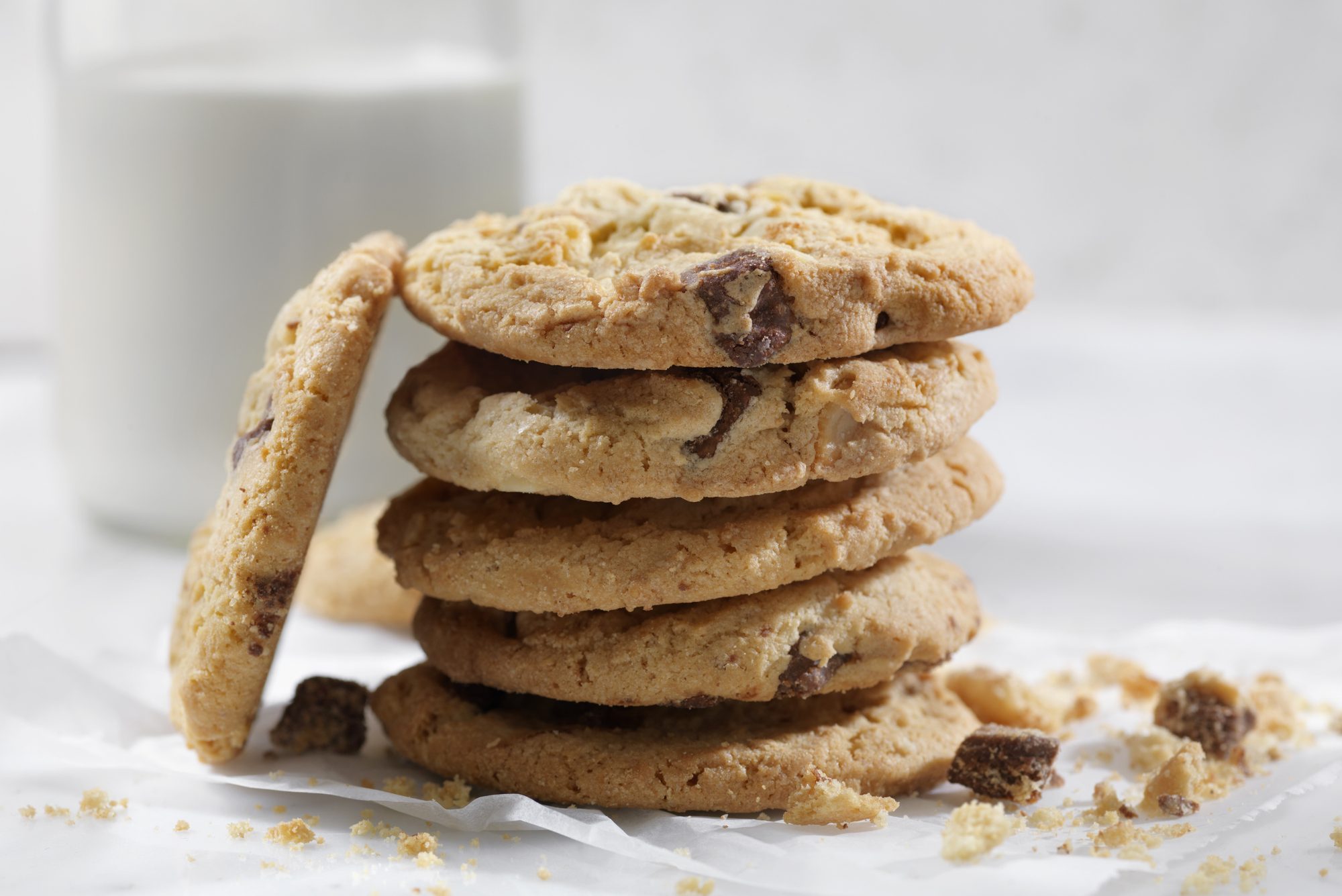 sugar free cookies stacked on a counter