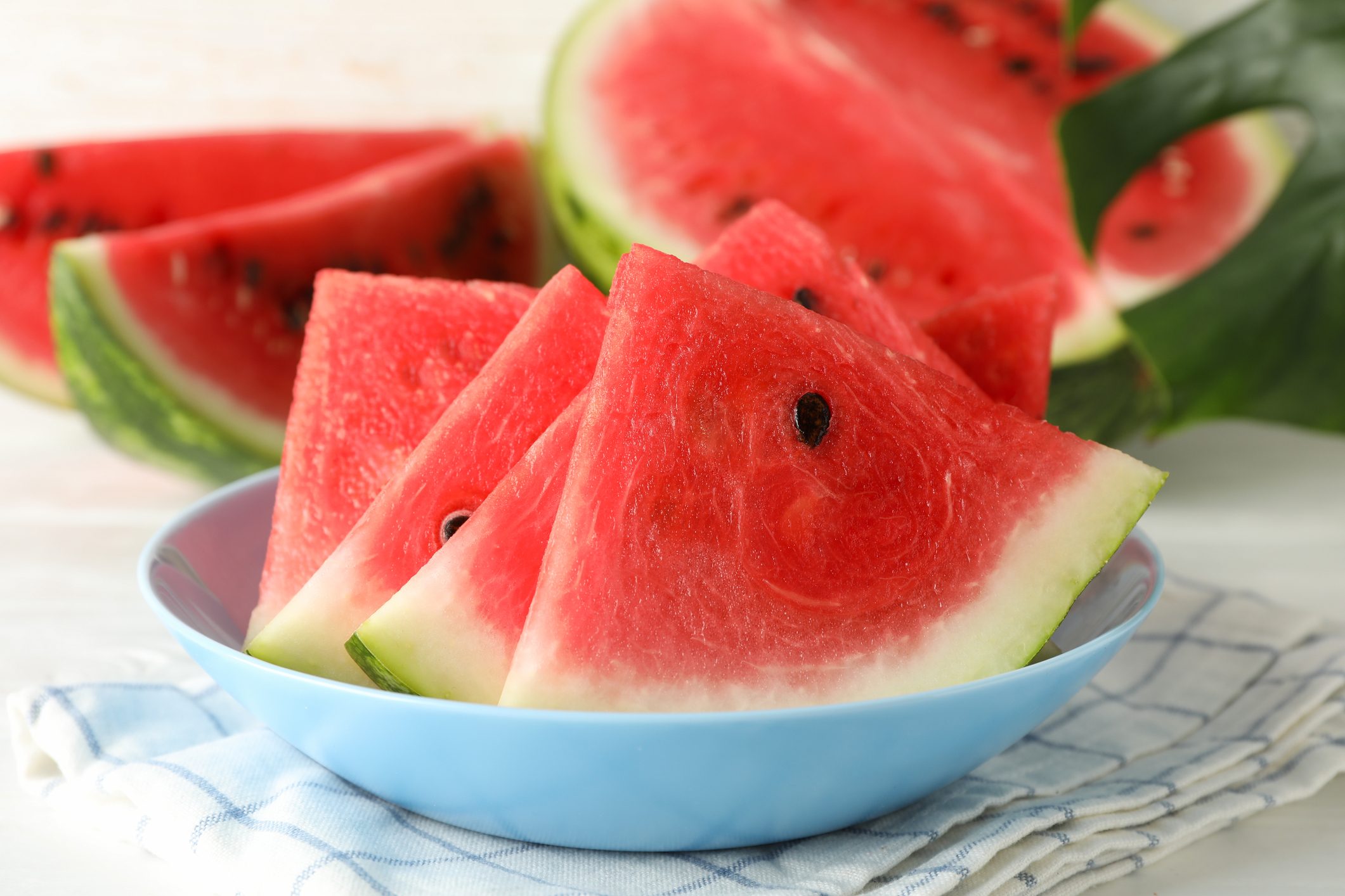 watermelon slices on a plate