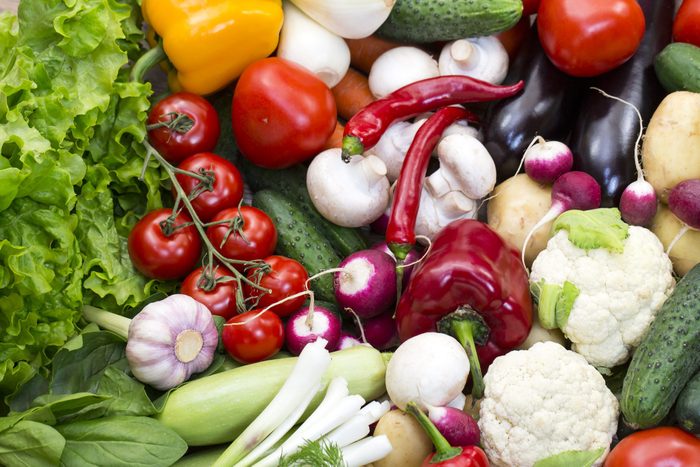 Background of fresh vegetables