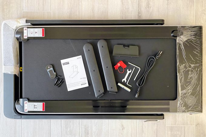 Unboxing an Under-Desk Treadmill