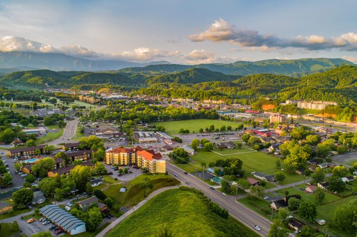 Pigeon Forge and Sevierville Tennessee Drone Aerial