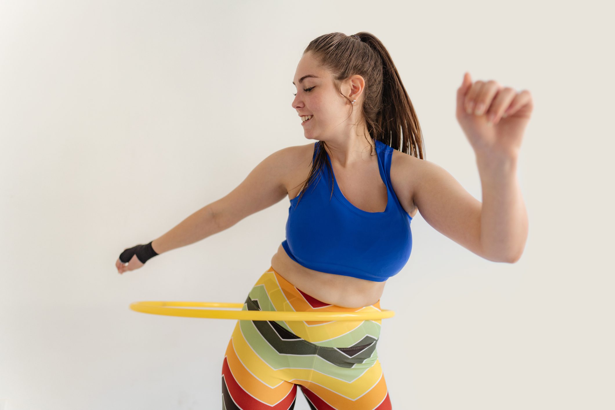 Girl with a hoola hoop