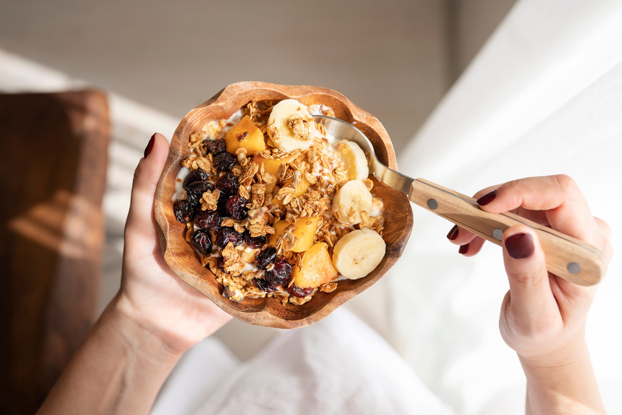 yogurt and Granola in a bowl