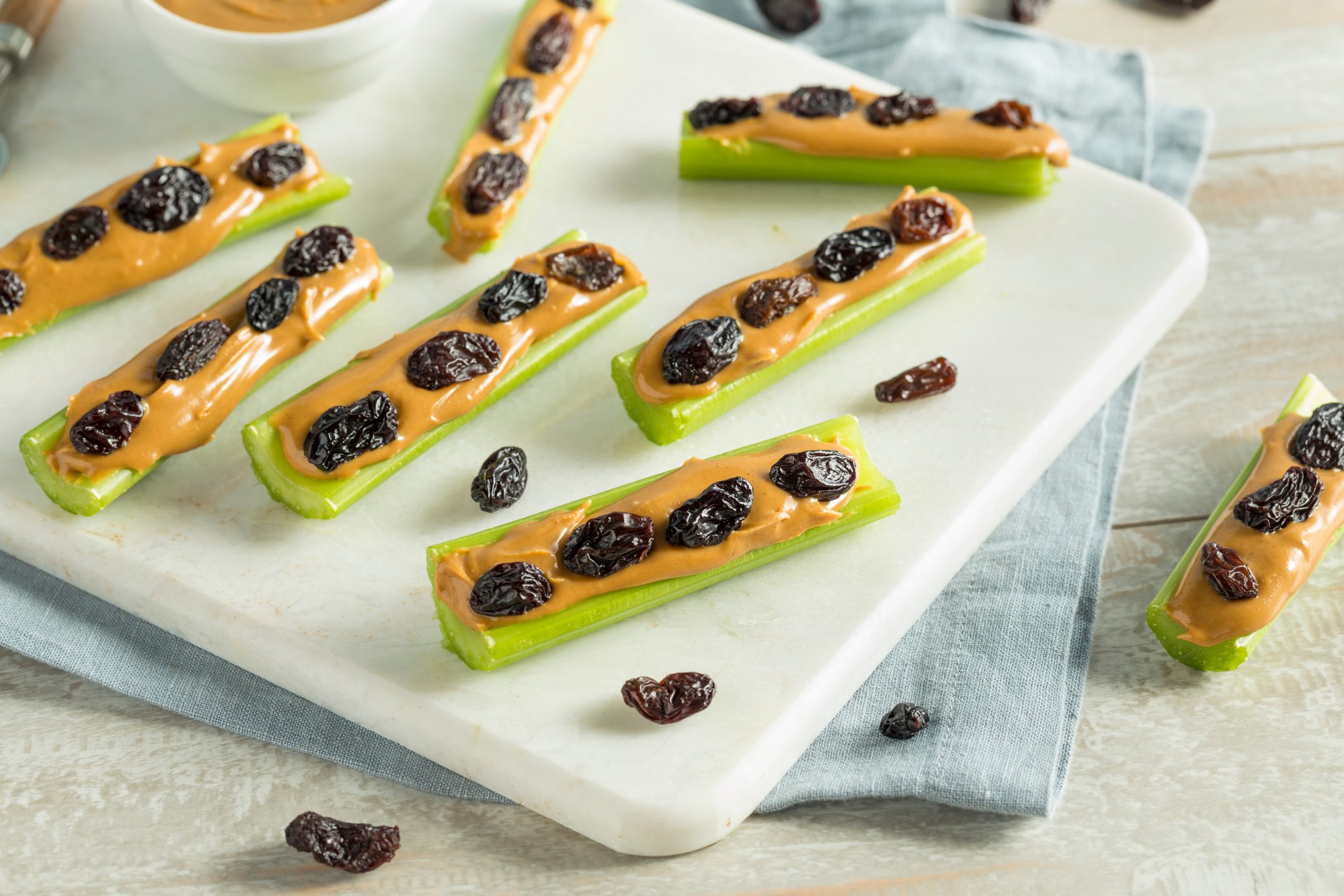 Homemade Ants on a Log Snack