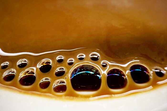 Bubbles In Coffee Drink