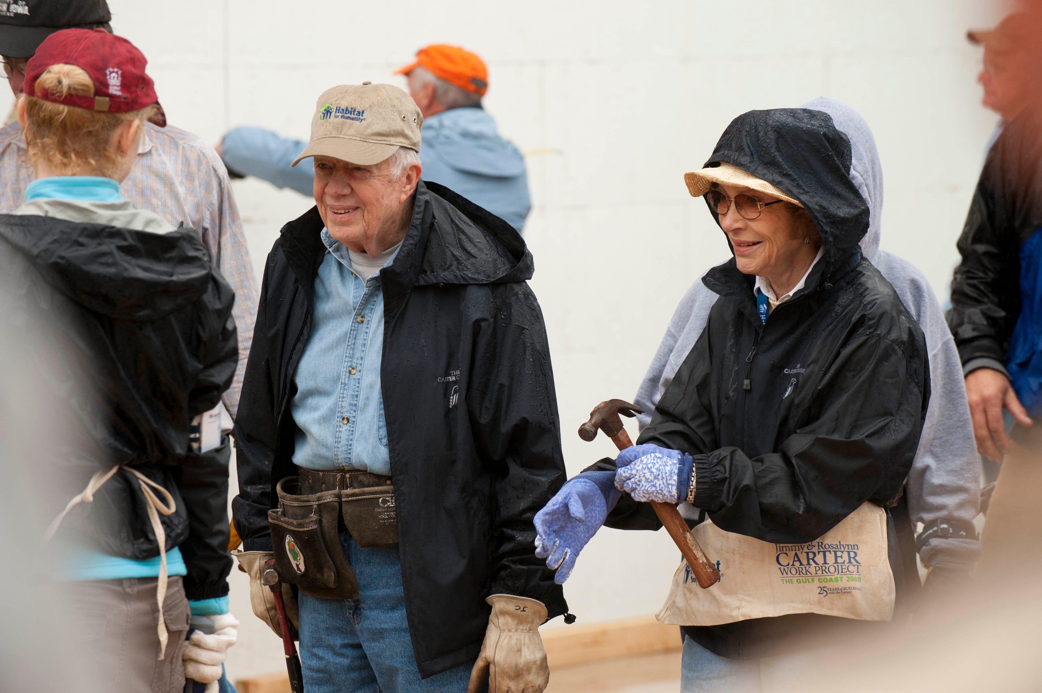 Former President Jimmy Carter and jis wife Rosalynn join city and state officials, Habitat for Humanity leadership and volunteers for Habitat for Humanity's Jimmy and Rosalynn Carter Work Project. A total of 86 homes will be built, rehabilitated or repai