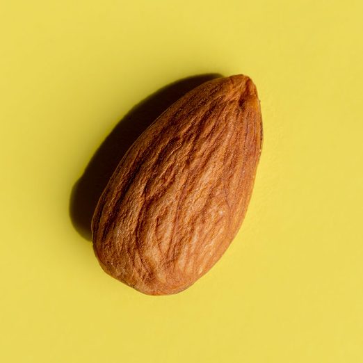 Almond On Yellow Background
