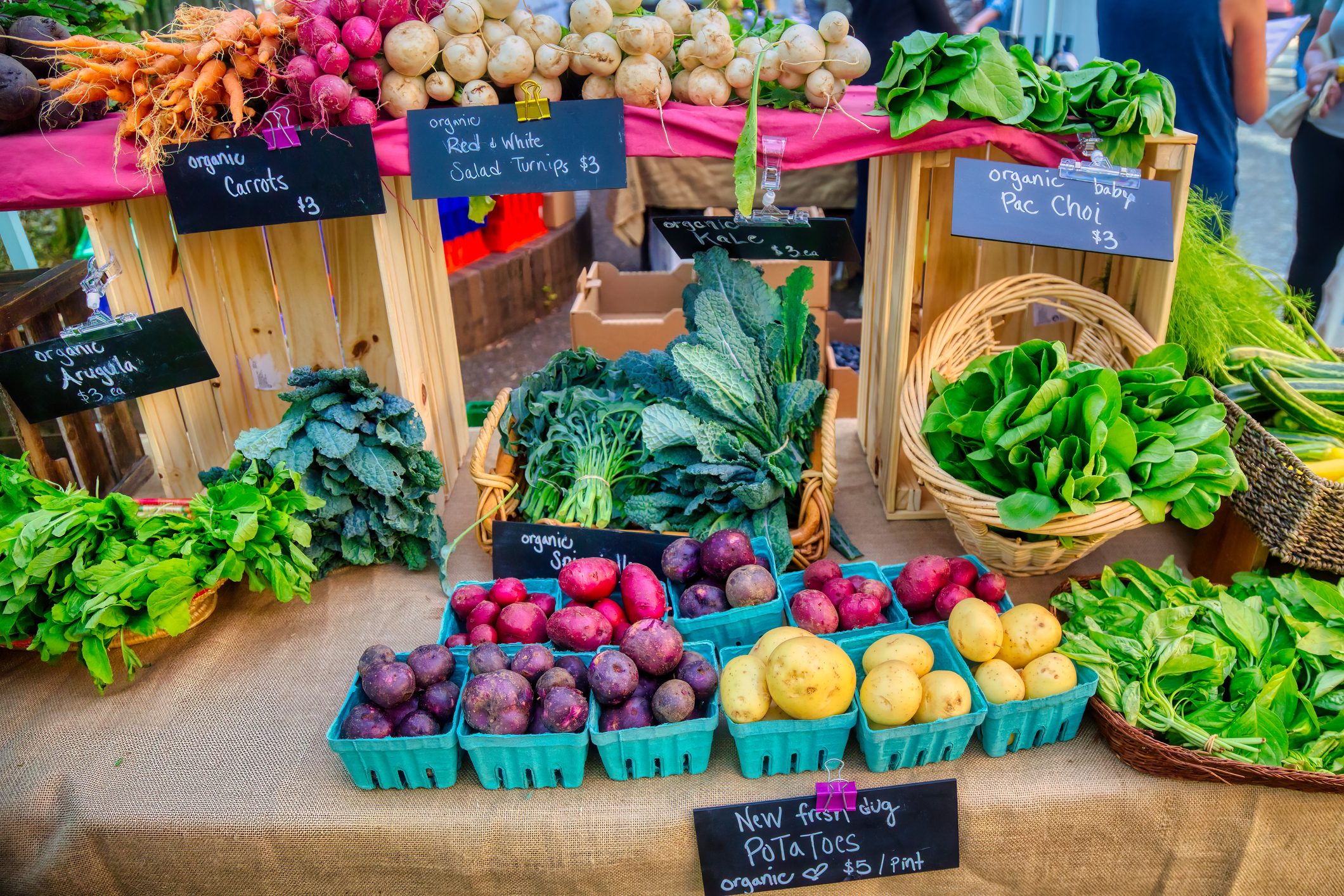 Farmer's market produce stand