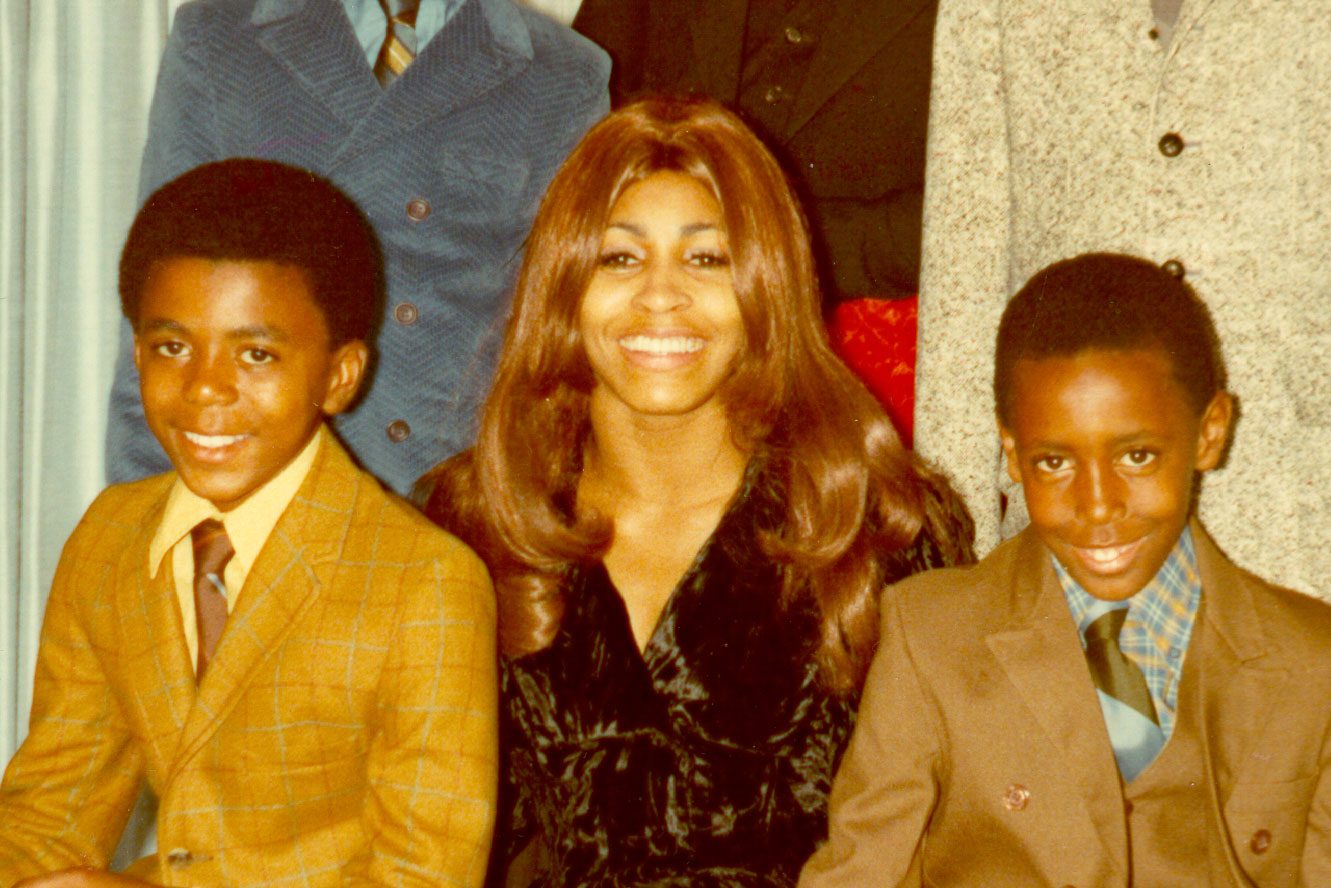 Tina Turner With Step Son Michael Turner And Son Ronnie Turner circa 1972