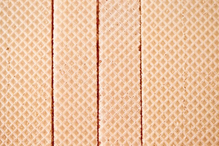 Close-up of wafer biscuits
