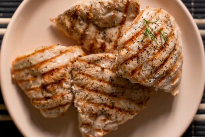 Grilled chicken on a plate