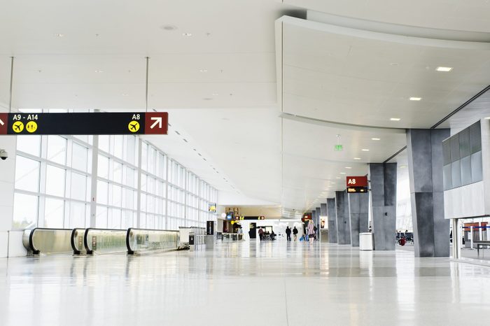 Concourse at airport terminal