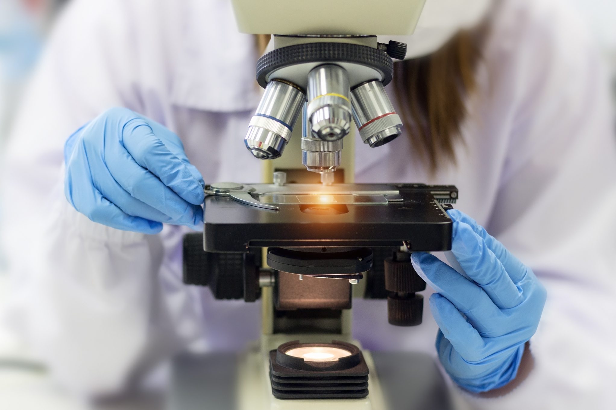 Science concept; Experimental scientists in chemical laboratory. Development and scientific research in laboratory