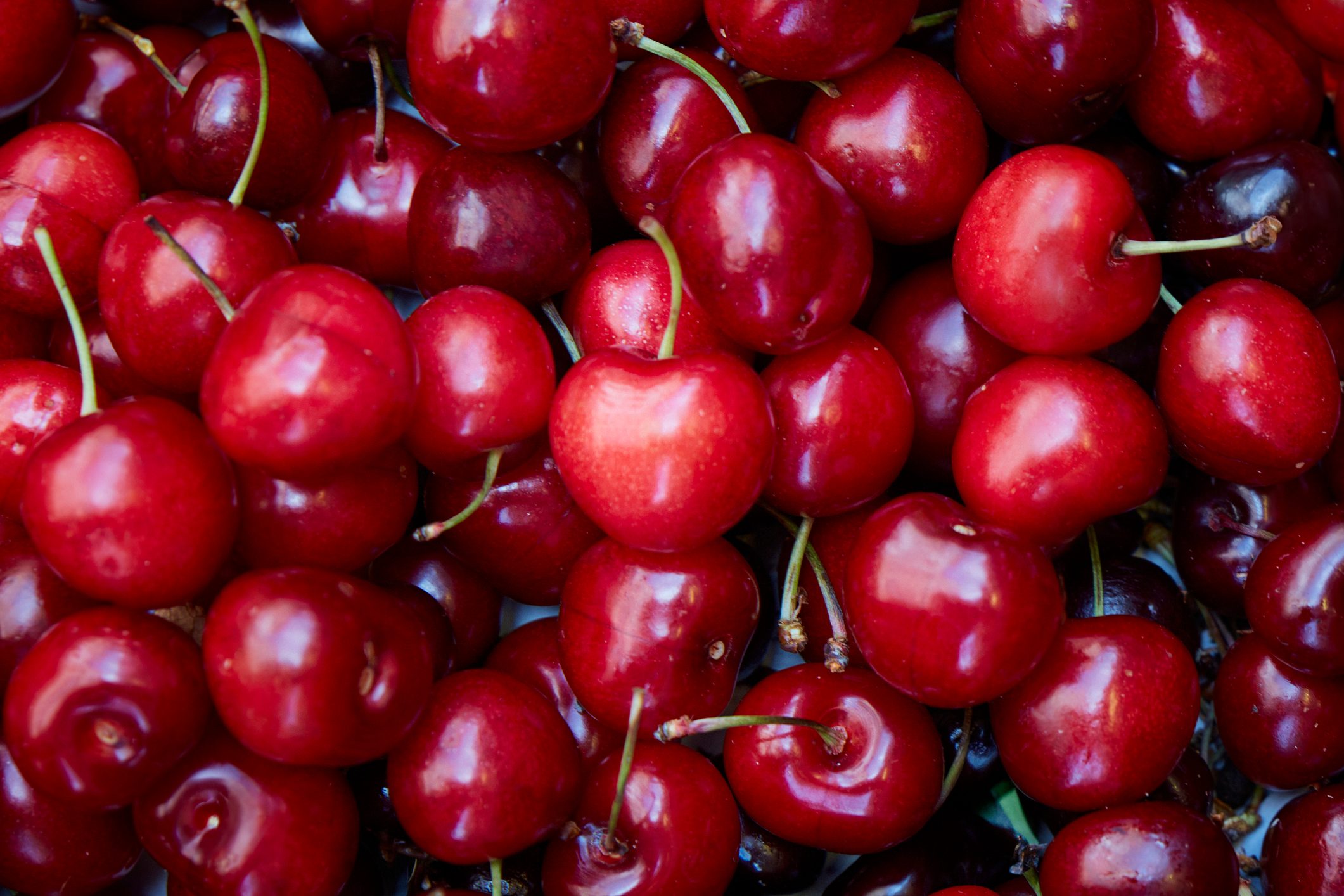 full frame of fresh Cherries