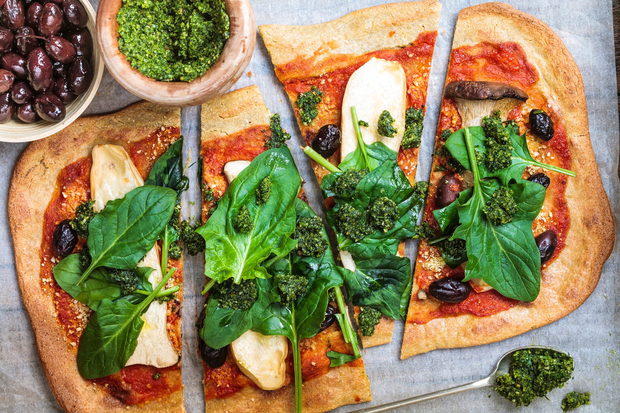 King Trumpet Mushroom and Quinoa Pizza