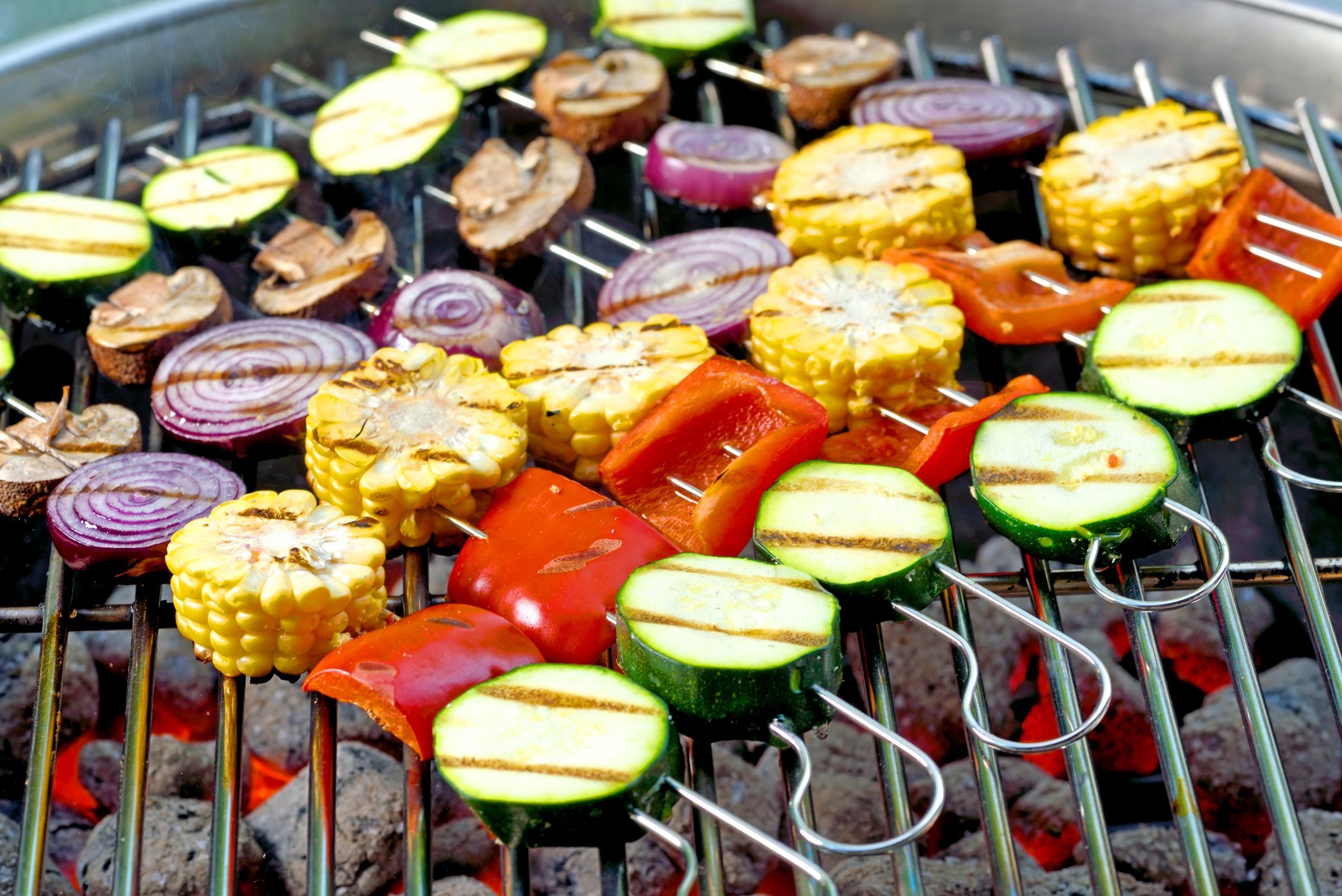  Grilled Veggie Kebabs 