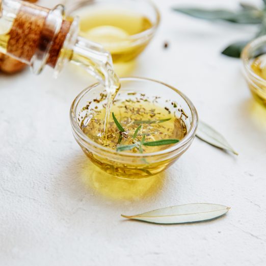 olive oil infused with rosemary and oregano
