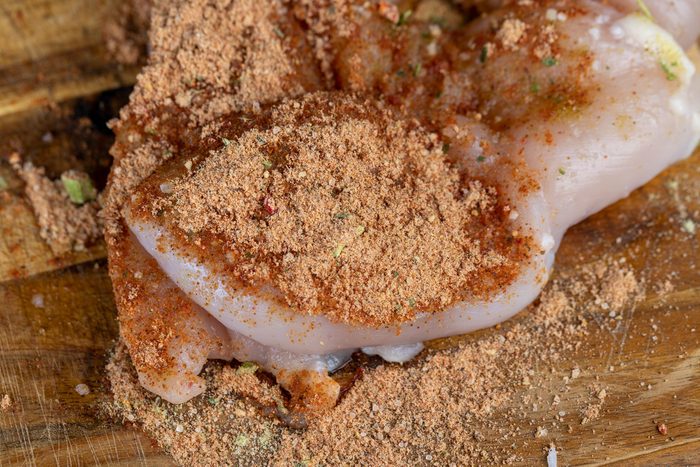 chicken fillets marinated in spices