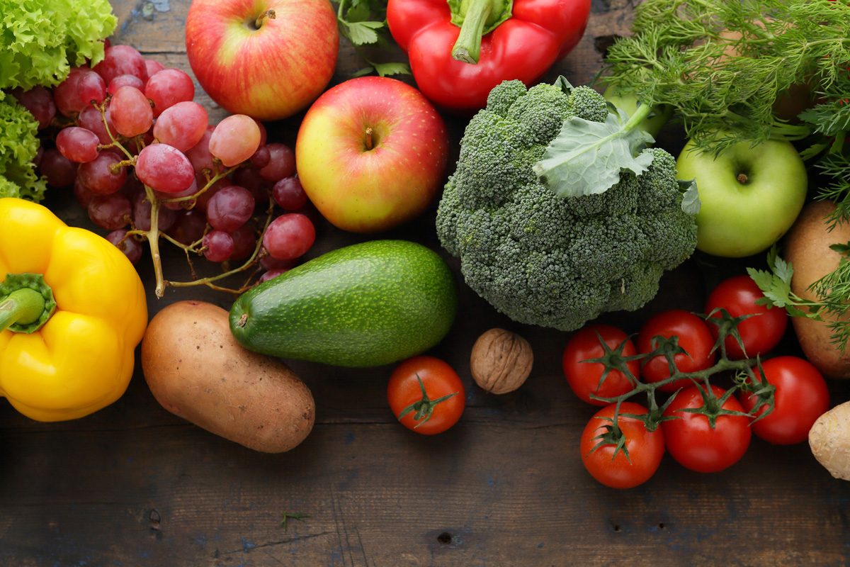 fresh vegetables and fruits